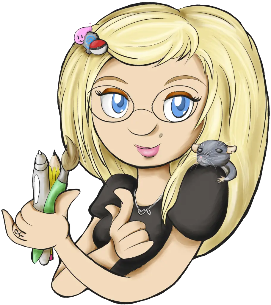 Nesi drawn Author of AFK with Me
